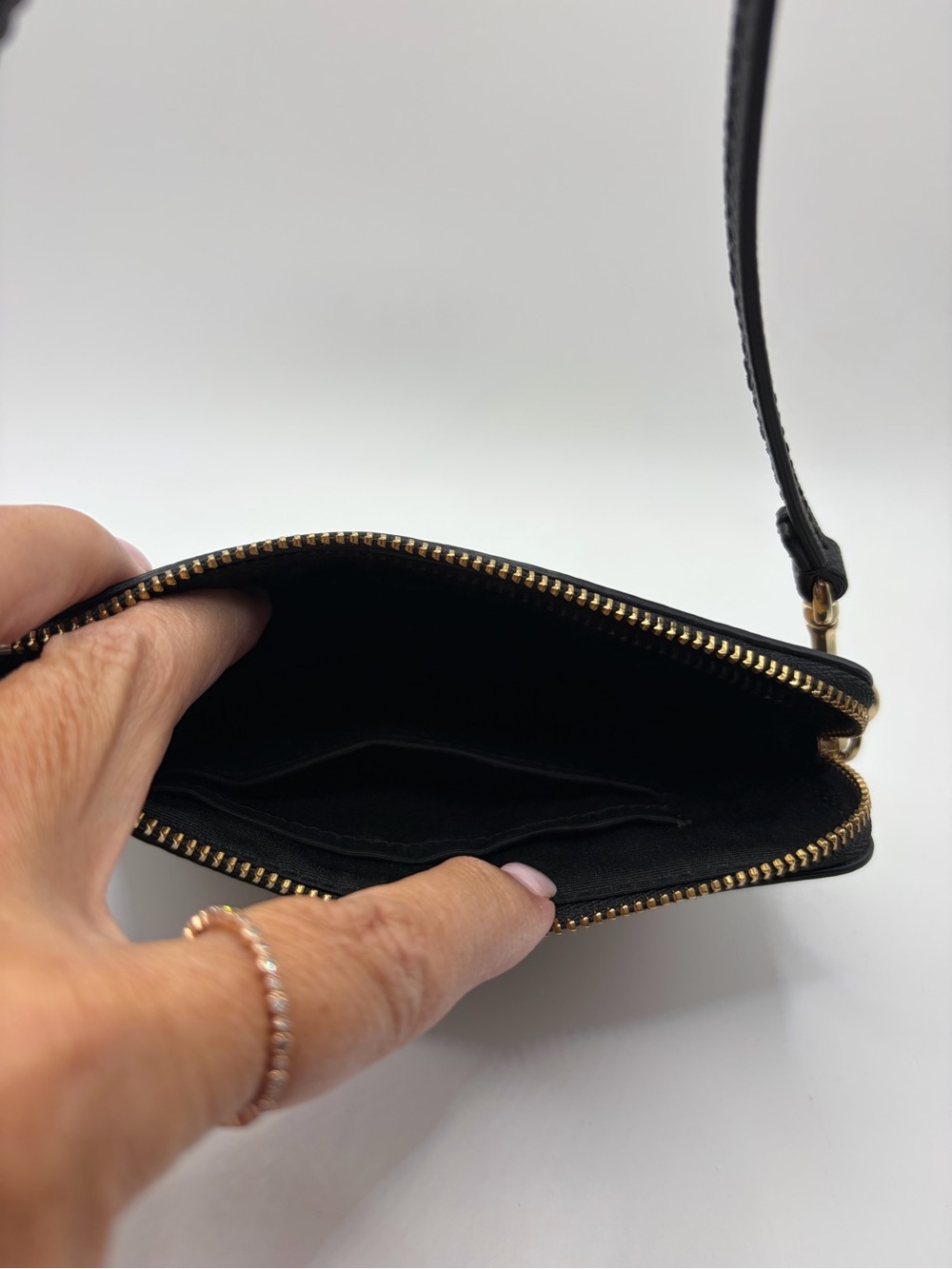 COACH Leopard-Print Wristlet in Brown and Black - Picture 3 of 3